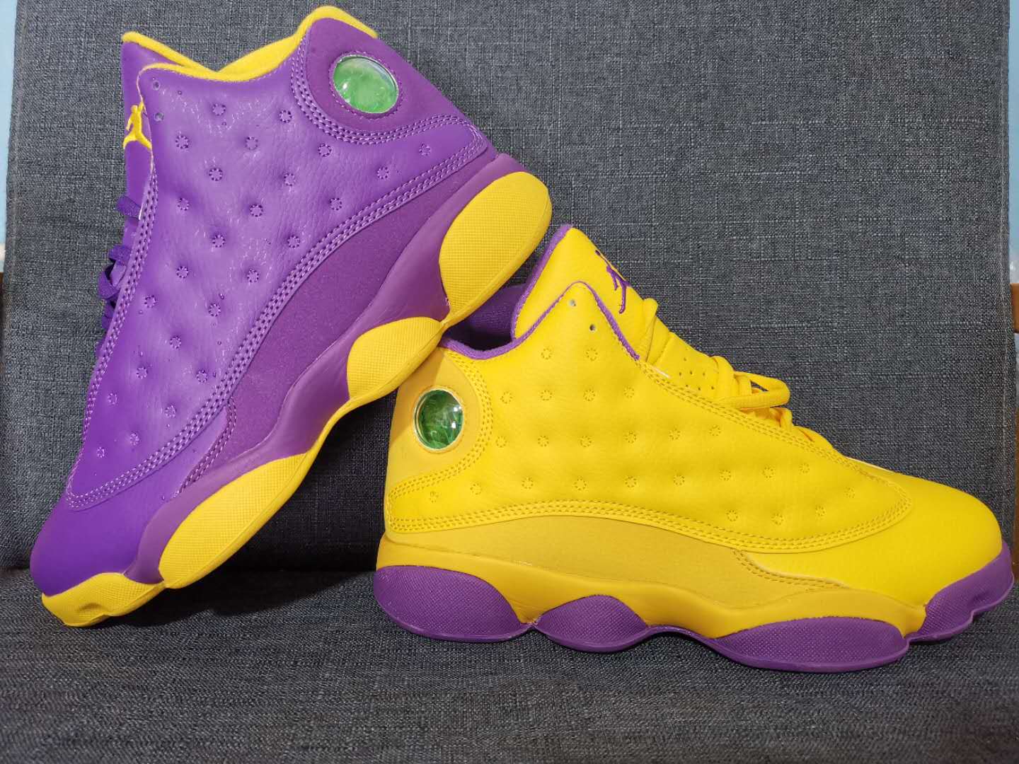 New Air Jordan 13 Purple Yellow